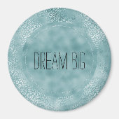 アクアブルーグラムヒョウ印刷 マグネット (正面)