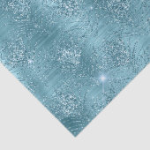 アクアブルーグリジーグリッターピーコックフェザー 薄葉紙 (詳細)