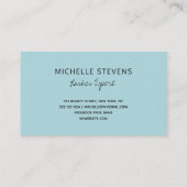 アクアブルーグリッターブラックラッシュ技術者タイポグラフィ 名刺 (裏面)