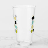 アクアブルーグリーンイエローサークル中世紀線 タンブラーグラス (左)