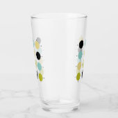 アクアブルーグリーンイエローサークル中世紀線 タンブラーグラス (右)