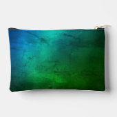 アクアブルーグリーンシックフローラハートアクセサリーポーチ アクセサリーポーチ (裏面)