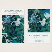 アクアブルーグリーンスワーズイヤリングネックレスジュエリー (正面&裏面)