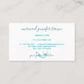 アクアブルーグリーンテールマーメイド 名刺 (裏面)