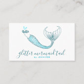 アクアブルーグリーンテールマーメイド 名刺 (正面)