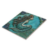 アクアブルーグリーンマーメイド3Dエフェクト タイル (側面)