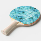 アクアブルーグリーン抽象芸術 卓球ラケット (正面アングル)