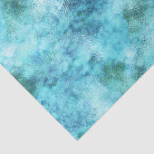 アクアブルーグリーン抽象芸術 薄葉紙 (詳細)