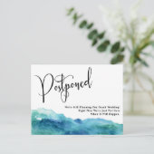 アクアブルーグリーン水の色延期結婚の ポストカード (スタンド正面)