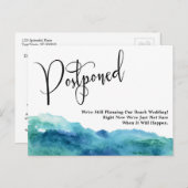 アクアブルーグリーン水の色延期結婚の ポストカード (正面/裏面)