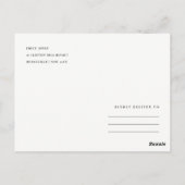 アクアブルーグリーン水彩紅葉オリーブありがとう ポストカード (裏面)