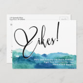 アクアブルーグリーンYikes!延期さユーモアのあるれ結婚た ポストカード (正面/裏面)