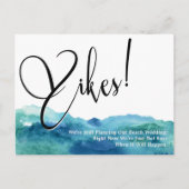 アクアブルーグリーンYikes!延期さユーモアのあるれ結婚た ポストカード (正面)