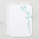 アクアブルーコーラルフラワー結婚式招待状 招待状 (裏面)