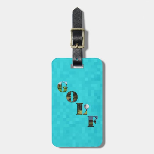 アクアブルーゴルフ、ラゲージタグ ラゲッジタグ (正面縦)