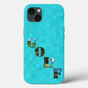 アクアブルーゴルフ、iPhone 13ケース iPhone 13ケース