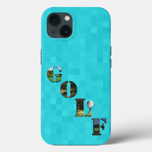 アクアブルーゴルフ、iPhone 13ケース Case-Mate iPhoneケース (裏面)