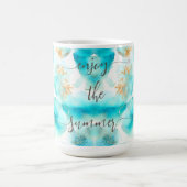 アクアブルーゴールデン コーヒーマグカップ (中央)