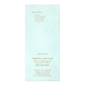 アクアブルーサロンスパ価格表サービスメニュー ラックカード (裏面)