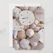 アクアブルーサンドドルをテーマにした結婚式招待状 招待状 (裏面)