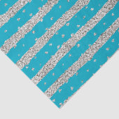 アクアブルーシルバースパークリーストライプ紙吹雪 薄葉紙 (詳細)