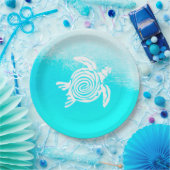 アクアブルーシーウミガメ紙プレート ペーパープレート (パーティー)