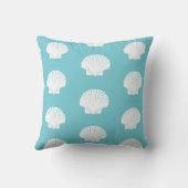 アクアブルーシーシェルとシーホース枕 クッション (裏面)