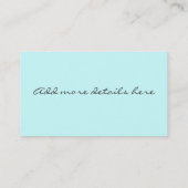 アクアブルーシーシェルビジネスカード 名刺 (裏面)