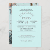 アクアブルーシーシェル熱帯性ビーチ企業のパーティー 招待状 (正面/裏面)