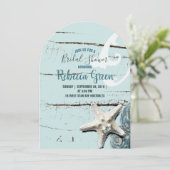 アクアブルーシーセルビーチブライダルシャワー 招待状 (スタンド正面)