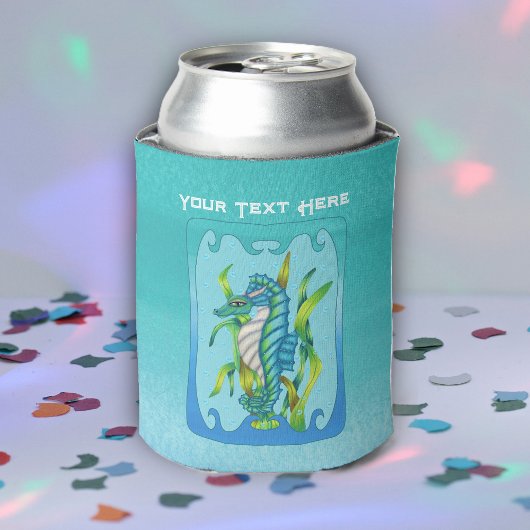 アクアブルーシーホース生き華美物フレームバブル 缶クーラー