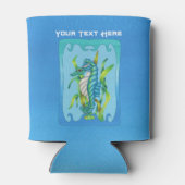 アクアブルーシーホース生き華美物フレームバブル 缶クーラー (裏面)