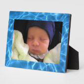 アクアブルースイミングプールの写真の背景 フォトプラーク (側面)