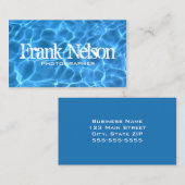 アクアブルースイミングプールウォーターフォト 名刺 (正面/裏面)