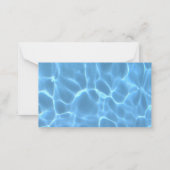 アクアブルースイミングプールソフトカラーズ写真 ノートカード (裏面)