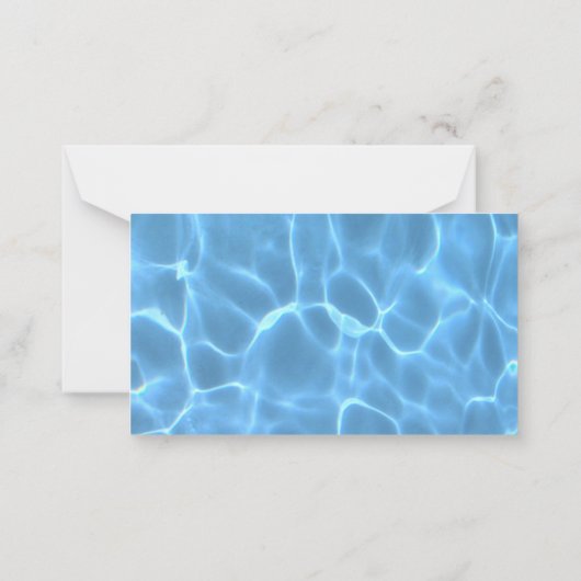 アクアブルースイミングプールソフトカラーズ写真 ノートカード (裏面)