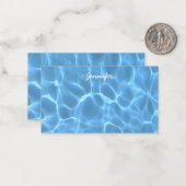 アクアブルースイミングプールソフトカラーズ写真 ノートカード (正面/裏面インサイチュ)