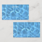 アクアブルースイミングプールソフトカラーズ写真 ノートカード (正面/裏面)