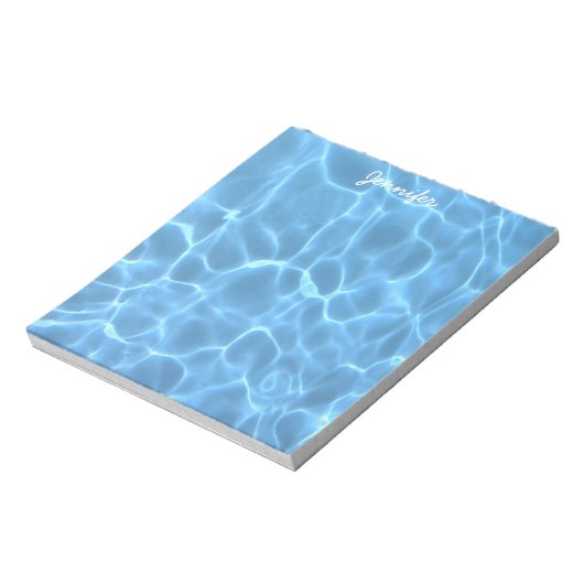 アクアブルースイミングプールソフトカラーズ写真 ノートパッド (回転)