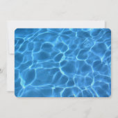 アクアブルースイミングプールフォトRSVP 招待状 (裏面)