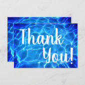 アクアブルースイミングプール写真 サンキューカード (正面/裏面)