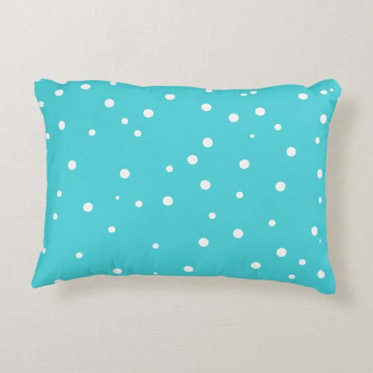 アクアブルースウィートドリームズハンドレタリング枕 アクセントクッション (裏面)