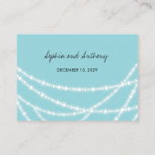 アクアブルースタイリッシュラきらめくイツクラス結婚ズ プレイスカード (裏面)