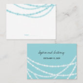 アクアブルースタイリッシュラきらめくイツクラス結婚ズ プレイスカード (正面/裏面)