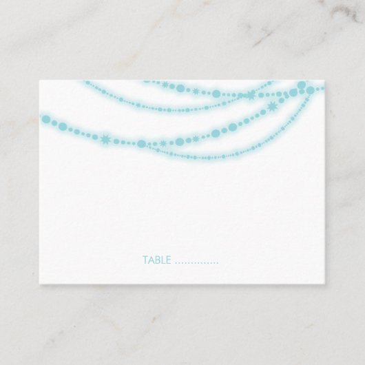 アクアブルースタイリッシュラきらめくイツクラス結婚ズ プレイスカード (正面)