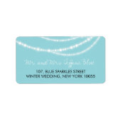 アクアブルースタイリッシュラきらめくイツクラス結婚ズ ラベル (正面)