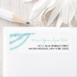 アクアブルースタイリッシュラきらめくイツクラス結婚ズ ラベル