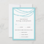 アクアブルースタイリッシュラきらめくイツクラス結婚ズ 出欠カード (正面)