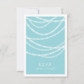 アクアブルースタイリッシュラきらめくイツクラス結婚ズ 出欠カード (裏面)