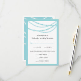 アクアブルースタイリッシュラきらめくイツクラス結婚ズ 出欠カード